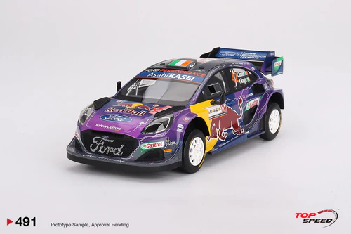 Ford Puma Rally1 No.42 M-Sport Ford WRT 2022 Rally Italia Sardegna 2nd Place 1:18 Scale TSM TS0491